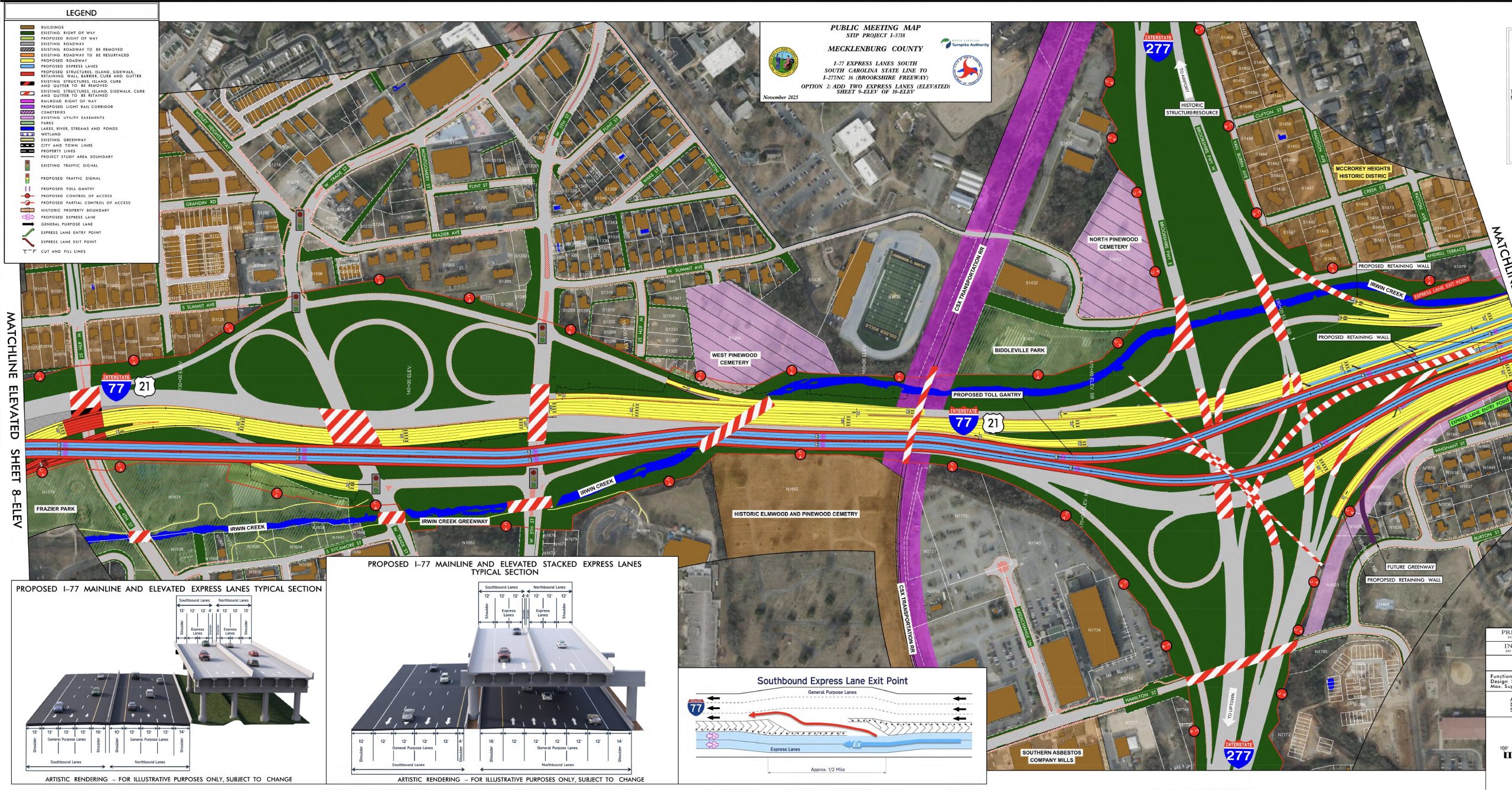 I-77 with Elevated Toll Lanes