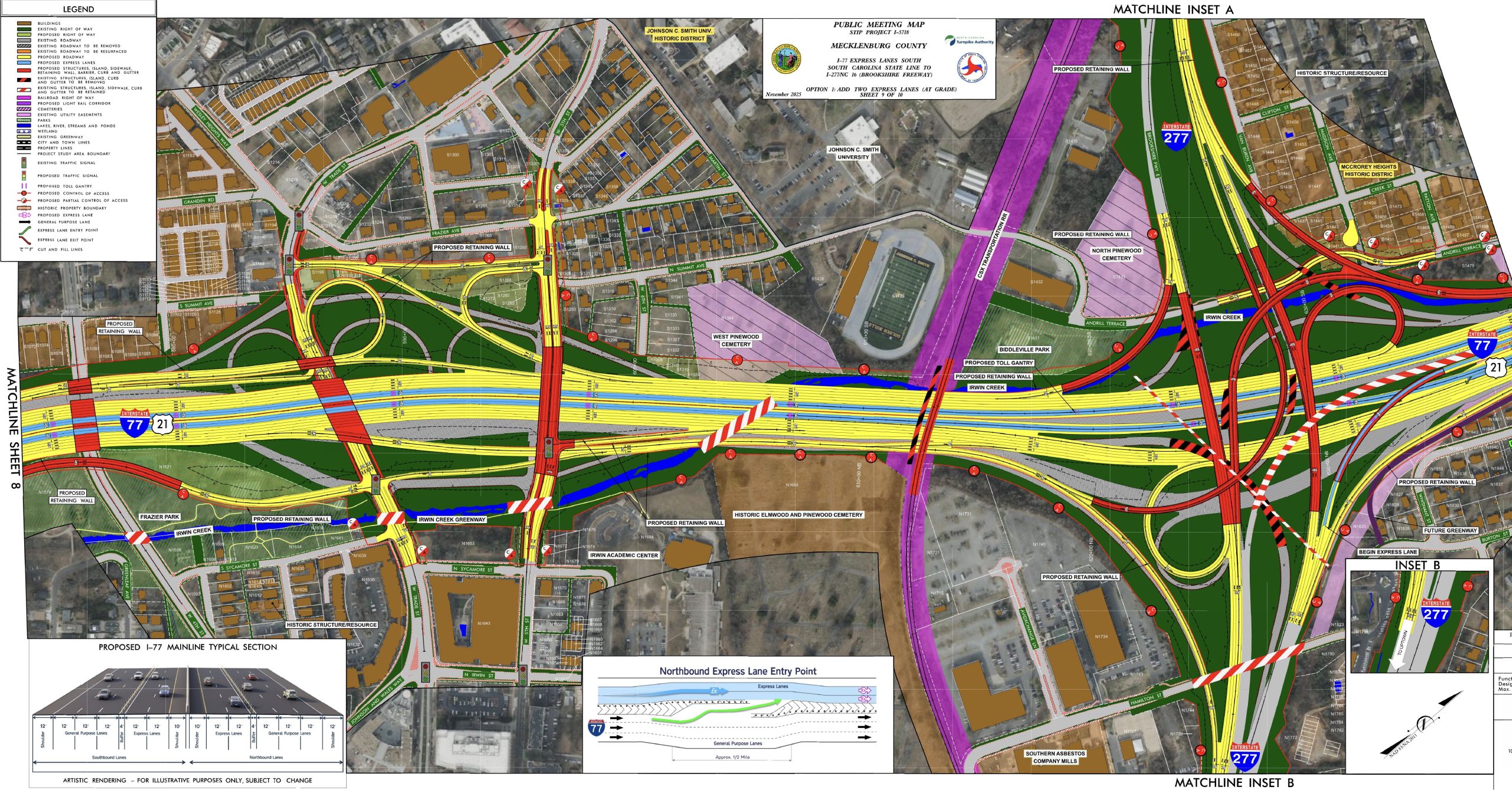I-77 After with at-grade widening